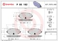 BREMBO Bremsbelagsatz, Scheibenbremse Vorderachse u.a. für AUDI, CUPRA, SEAT
