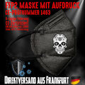 FFP2 Atemschutzmaske Mundschutz Mundmaske schwarz CE 1463 Sugar Skull Totenkopf