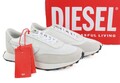 Diesel S-Racer-Lc Herren Sneakers EU44 Weiß Wildleder Details Turnschuhe UVP 195