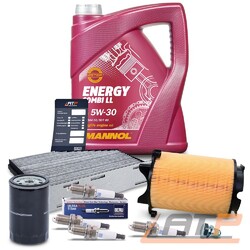 INSPEKTIONSPAKET FÜR AUDI A3 SEAT LEON SKODA OCTAVIA VW CADDY GOLF 5 6 1.6 2.0# # inkl. 5l 5W-30 MANNOL ENERGY COMBI LL MOTORÖL # #