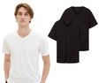 Tom Tailor Herren T-Shirts Basic 2er-Pack schwarz weiß S-M-L-XL-XXL-XXXL 1037738