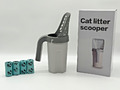 Premium Katzenstreuschaufel Katzen Schaufel mit Behälter + 4 Rollen Abfallbeutel