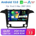 2+64GB Carplay Android 13.0 Autoradio Navi Für Ford S-Max Bj. 2006-2014 Auto A/C