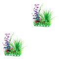  2 Count Aquarium Pflanzen Fischtankdekorationen Aquariumkunstwerke