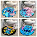 Kinder 3D Stitch Runder Teppich Mode Fußmatte Badezimmer Schlafzimmer Bodenmatte
