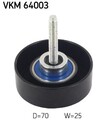 VKM 64003 SKF Umlenk-/Führungsrolle, Keilrippenriemen für MAZDA
