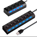 USB 3.0 Hub 4/7 Port Splitter Adapter mit Aktiv Netzteil Verteiler für PC Laptop