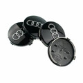 4 x 60mm Schwarz für Alufelgen Nabendeckel Au&di Felgendeckel 4B0601170 DE