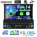 1 DIN 7 Zoll Autoradio Android14 Ausfahrbarem Display GPS NAVI Kamera 6+128G DAB