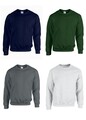 GILDAN Herren Pullover Sweatshirt Unifarben S-5XL Übergrößen