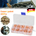400x Dichtring Sortiment-Set Kupfer Dichtungen Öl Kupferringe Kupferscheiben Box