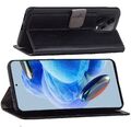 Suncase Hülle Klapp Case Tasche Leder in Schwarz für Xiaomi Redmi Note 12 Pro 5G