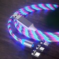 3 in 1 Magnet Ladekabel Universal Handy für iPhone Samsung Micro USB C Typ C LED