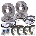 ATEC 4x BREMSSCHEIBE+BREMSBELÄGE+BREMSBACKEN VORN+HI FÜR BMW 3-ER E46 320-328