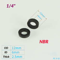 NBR Flachdichtung Gummi Dichtung O-Ring 1/8"1/4" 3/8" 1/2" 1" 2" Überwurfmutter
