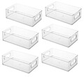 6 Set Kühlschrank Organizer Stapelbar Aufbewahrungsbox Vorratsbehälter Schublade