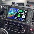 6+128G Android 14 Autoradio Carplay Nav Für VW T5 Multivan Transporter GPS DAB+