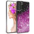 EAZY für Samsung Galaxy S21 Plus 5G Glitzer Hülle Flüssig Handyhülle Cover TPU