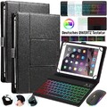 Hülle mit Bluetooth Tastatur Maus für Samsung Galaxy Tab A9+ A8 S9 S8 S7 S6 Lite