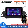 DAB+ Android 14  Für C-Max Ford Kuga 2012-2018 Autoradio CarPlay GPS Navi 2+64GB