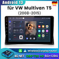 6+128GB Für VW Multivan T5 2008-2015 9"Android 13 Autoradio Carplay GPS Navi DSP