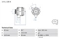 Lichtmaschine Generator Lima BOSCH 0 986 047 530 +69.37€ Pfand für VIANO CLK 50