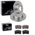 EuroBrake BREMSSCHEIBEN 245mm + BELÄGE HINTEN passend für AUDI A4 8E B6 B7  EXEO
