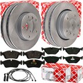 FEBI BREMSSCHEIBEN Ø286+276mm+ BELÄGE + WK VA+HA passend für BMW 3er E46 98-05