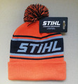 Stihl Strickmütze " Pompom"  Unisex orange  Mütze   Herren  Damen  Wintermütze