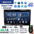 DAB+ Android 14 6+128G Carplay Autoradio GPS Navi SWC BT MIK WIFI Doppel 2 DIN