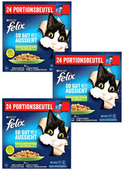 (EUR 6,53/kg) Felix So gut wie es aussieht mit Gemüse in Gelee 72 x 85 g