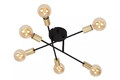 BRILONER LEUCHTEN Decken Lampe Leuchte schwarz gold 55,5x19,5cm dimmbar
