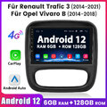 Für Opel Vivaro Renault Trafic 6+128GB Autoradio 9" Android 12 GPS Navi CarPlay