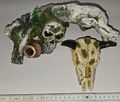 Aquarium Deko Wurzel mit Totenkopf  und ein Tierschädel ca.28 cm
