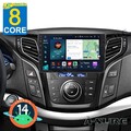 4+64G 8 Core Android 14 Autoradio CarPlay GPS NAVI RDS Für Hyundai i40 2011-2019