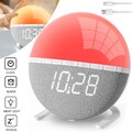 LED Alarm Wecker mit Digital USB Alarmwecker Tischuhr Snooze Tageslichtwecker