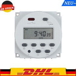 Digital LCD Zeitschaltuhr Programmierbar Timer AC/DC 12V 16A Zeit Relais DE~