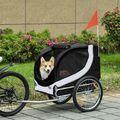 Haustier Fahrrad Anhänger Hund Katzenträger wasserdicht Reise Stahl schwarz 1 Jahr Garantie