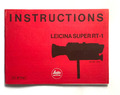 Instructions f. Leicina SUPER RT 1 in English: LEICA LEITZ ORIGINAL !!! #3834