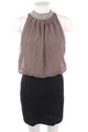 Ohne Label Kleid Applikationen D 38 grau schwarz