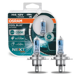 OSRAM H4 COOL BLUE® INTENSE NEXT GENERATION 2021 Duo Box 5000K Halogen LampeDas extra weiße Licht mit bis zu 5.000 K