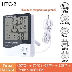 2- Fach Thermometer Temperatur Thermostat Kühlschrank Gefrierschrank LCD Digital