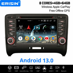 64GB 8-Kern Android 14 DAB+ Autoradio Für Audi TT MK2 Navi CarPlay DVD Wifi TPMS