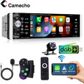 DAB+ 5" Autoradio 1DIN Wireless CarPlay Android Auto Screen Bluetooth USB Kamera