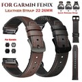 Leder Silikon Armband Für Garmin Fenix E 8 7 7X 6 6X Pro 5 5X Plus 3 HR Enduro 3