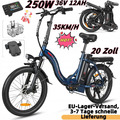 Elektrofahrrad Samebike CY20 20 Zoll 250W Citybike 12Ah Klapprad Pedelec Ebike