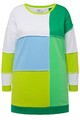 Angel of Style Damen große Größen Sweater Colorblocking Druck Rundhals