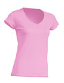 JHK T-Shirt Damen Kurzarm V-Ausschnitt Slim Baumwolle Basic S-XL TSULSCL NEU