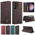 Für Samsung A16 S24 Ultra A54 A35 Hülle Tasche Handy Leder Magnet Wallet Schutz