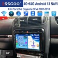 4G+64G DAB+ Android13 GPS Autoradio CarPlay FM Für Porsche Cayenne 9PA 2002-2010